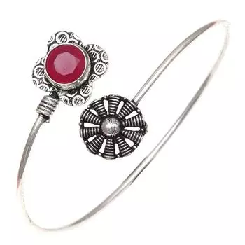 Рубиновый драгоценный камень браслеты-манжеты ручной работы 7 регулируемые