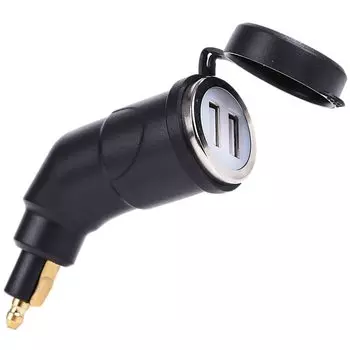 Rubonarie Мотоциклетное гнездо прикуривателя с крышкой USB в стиле BMW гнездо Хеллера BMW USB розетка питания 2 порта (черный)