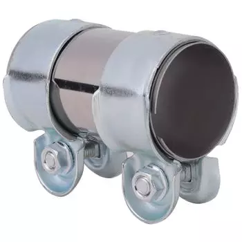 Rubonarie Muffler Joint Muffler Band Muffler Clamp Bike Muffler Band Universal Exhaust Pipe Clamp (For Silver, 1.8 inches (45 mm)