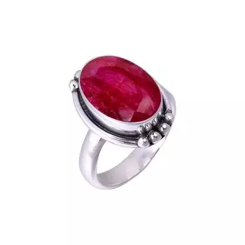Ruby - Dyed Quartz 925 Sterling Silver Ring V2497, Red Ring, Oval Ring, Valentin s Day Gift, Gift For Her, Birthday Gift, Handmade Jewelry, Silver Jew