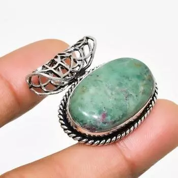 Ювелирный кулон ручной работы с рубином и фукситом, посеребренный 925 пробы, 0,94 дюйма 0.94 красный