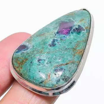 Ruby Fuchsite Lab-Created Handmade 925 Sterling Silver Gift Ring Size 10 r3s89