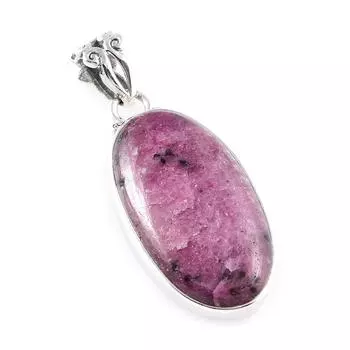 Ruby In Zoisite Handmade Lab-Created 925 Sterling Silver Gift Pendant 1.6 M0n39