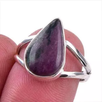 Ruby In Zoisite Handmade Lab-Created 925 Sterling Silver Jewelry Ring S.7 E5k41
