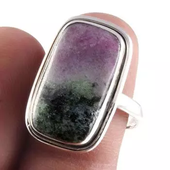 Ruby In Zoisite Handmade Lab-Created 925 Sterling Silver Jewelry Ring S.8 U9o63