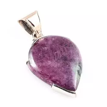Ruby In Zoisite Lab-Created 925 Sterling Silver Gift Two Tone Pendant 1.8 b3q80