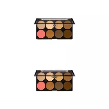 Ruby Kisses 3D Artist Makeup Palette Creamy Eye Makeup All-Purpose Makeup Cosmetics 8 Colors 2 Sets