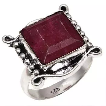 Серебряные украшения ручной работы с рубиновым сапфиром 9