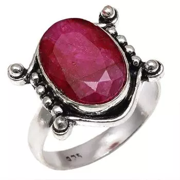 Серебряные украшения ручной работы с рубиновым сапфиром 9