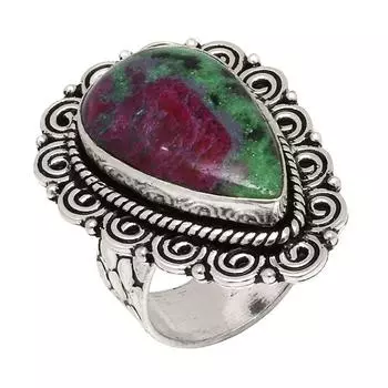 Ruby Zoisite Gemstone Handmade Silver Jewelry 7.5