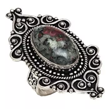 Серебряные украшения ручной работы с рубиновым цоизитом 9