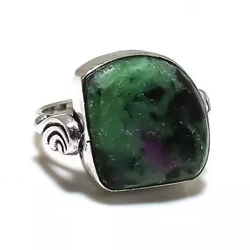 Ruby Zosite Lab-Created Handmade 925 Sterling Silver Jewelry Ring Size 7 V2k14