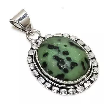 Ruby Zosite Lab-Created Handmade 925 Sterling Silver Jewelry Pendant 1.58 B9c28