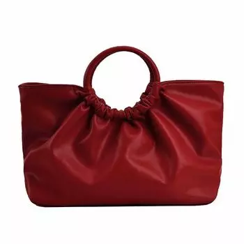 Ruched Easiest for Match Red Bridal Satchel Crossbody Bag