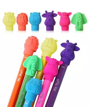 Ручка Animal Pencil Top Eraser 60 Pack Eraser Pencil Eraser Top Pencil Eraser Fun Eraser Pencil Eraser Topper Cute Eraser for Kids Easter Egg Filler Mr.