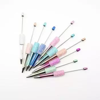 Ручка-бусина в виде сахарного бриллианта своими руками Starry Sky, ручная работа, сахарный бриллиант, рекламная акция, шариковые ручки с бисером, канцелярские принадлежности белый