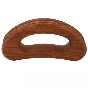 Ручка деревянная доска для скребка полукруглая деревянная массажная доска гуаша с импульсной нажимной пластиной для ног