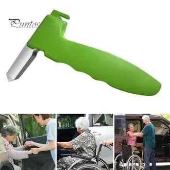 Ручка для автомобильной двери 3-в-1, трость для автоматического поручня, молоток безопасности, резак для ремня безопасности, переносная ручка для поддержки автомобиля, средство передвижения для пожилых людей чёрный