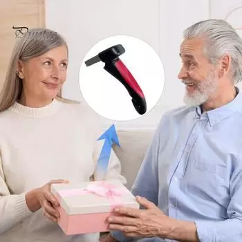 Ручка для автомобильной двери со светодиодной подсветкой, 4-в-1, автомобильный поручень, трость, молоток безопасности, резак для ремня безопасности, портативная ручка для поддержки автомобиля, средство передвижения для пожилых людей красный черный