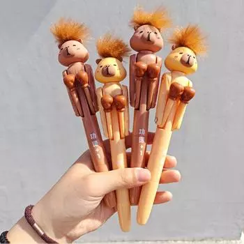 Ручка для бокса Capybara Hair-fried, ручка для мультяшного письма, школьные принадлежности для бокса Frog 1pc