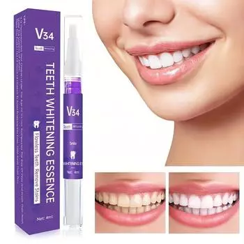 Ручка для чистки зубов, фиолетовая зубная паста для желтых зубов, красота для удаления зубов, желтая, черная ручка-ручка, гель для свежего дыхания, эссенция для зубов 4ml