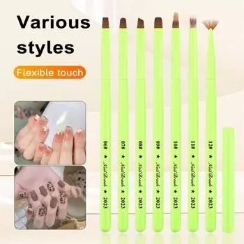 Ручка для дизайна ногтей, фруктово-зеленая, универсальная, простая в использовании, легкая УФ-маникюрная ручка для красивого дизайна ногтей J