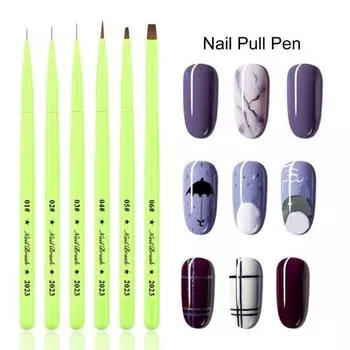 Ручка для дизайна ногтей, фруктово-зеленая, универсальная, простая в использовании, легкая УФ-маникюрная ручка для красивого дизайна ногтей A