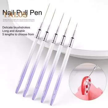Ручка для дизайна ногтей, гибкая щетина, долговечная красивая подводка для дизайна ногтей, кисть-кисть, ручка, инструмент для красоты 30mm