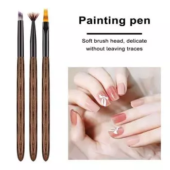 Ручка для дизайна ногтей из сандалового дерева создает потрясающий цветочный дизайн, экологически чистая легкая УФ-ручка для маникюра с телом J