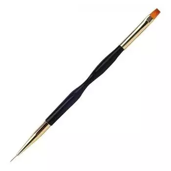 Ручка для дизайна ногтей с двумя головками, удобная эргономичная ручка, сверхлегкая, широкое применение, декоративная пластиковая щеточка для ногтей A