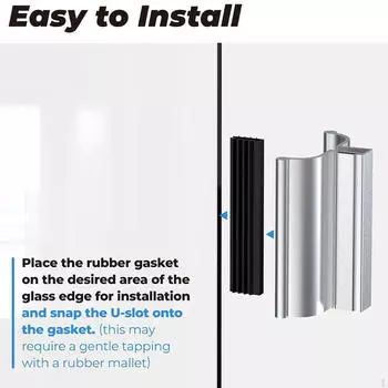 Ручка для душевой двери без рамы, прочная и практичная замена для стеклянных дверей дома