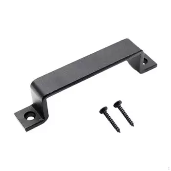 Ручка для двери амбара, легко устанавливается для деревянных заборов, сараев, углеродистая сталь, черная, деревенская с