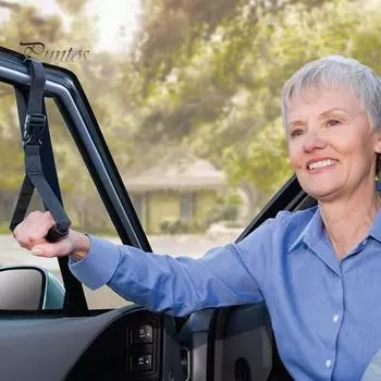 Ручка для двери автомобиля, регулируемая ручка безопасности, портативная опора для автомобиля, нейлоновая ручка, устройство для облегчения передвижения пожилых людей чёрный