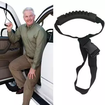 Ручка для двери автомобиля, регулируемая ручка безопасности, портативная опора для автомобиля, нейлоновая ручка, устройство для облегчения передвижения пожилых людей чёрный