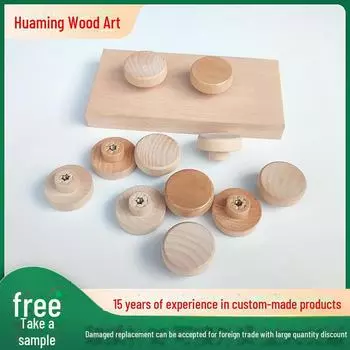 Ручка для двери и ящика из цельного дерева в деревенском стиле с одним отверстием Diameter 38mm Height 20mm