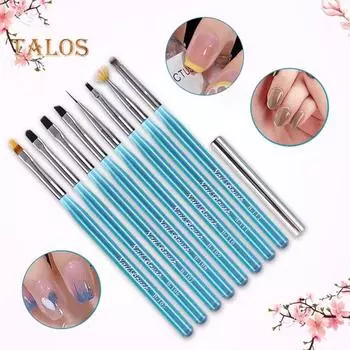 Ручка для фототерапии ногтей, мягкая нейлоновая щетина, многофункциональная акриловая удобная ручка для рисования ногтей «сделай сам», кисть, принадлежности для ногтей