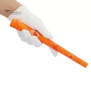 Ручка для гольф-клуба, противоскользящая амортизирующая всепогодная ручка для гольфа, железный вал, резиновая ручка, аксессуары для гольфа, подарок для мужчин и женщин оранжевый