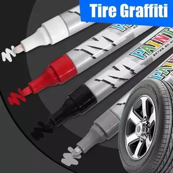 Ручка для граффити на автомобильных шинах, авто, мотоциклах, велосипедах, маркер для краски, ремонт букв, многоцелевая ручка для подкраски царапин красный