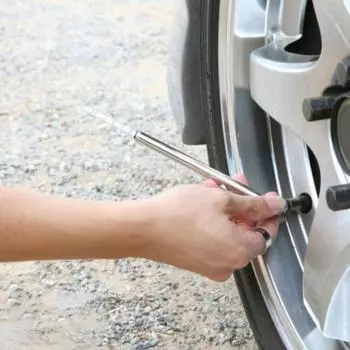 Ручка для измерения давления в шинах, батарея не требуется. Хорошая воздухонепроницаемость. 4-сторонняя шкала. Вращение на 360 градусов. Тестер давления в шинах. Поставка для мастерской.