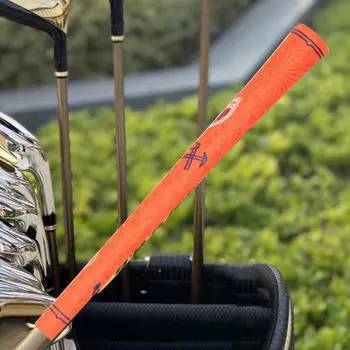 Ручка для клюшки для гольфа, клюшка прочная, удобная, нескользящая, аксессуары оранжевый