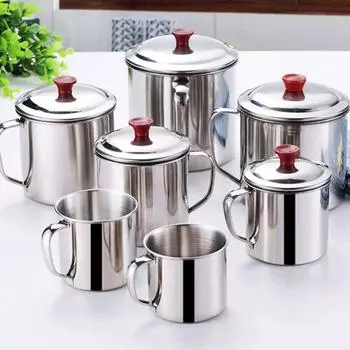 Ручка для кофе и чая из нержавеющей стали, переносная бутылка для воды, кружка для хранения чая и воды, бар 10cm-410-With cover