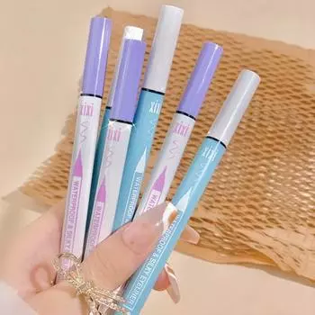 Ручка для контуринга шелкопряда, простой в использовании косметический аксессуар, мини стильный прецизионный жидкий карандаш для подводки глаз для вечеринки темно-коричневого