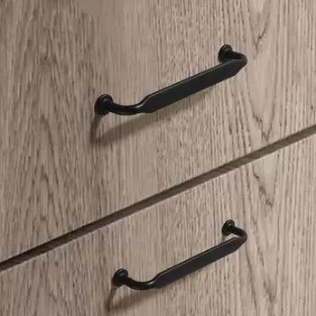 Ручка для кухонного шкафа Yousheng, прочная конструкция, полированная поверхность, простая установка, современная простая фурнитура для выдвижных ящиков шкафа чёрный