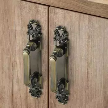 Ручка для мебели в европейском стиле Удобные дверные ручки Ручки для дверей Push-pull Ящики Red Bronze S