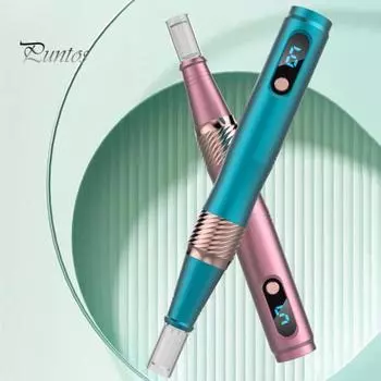 Ручка для микроигл, профессиональная беспроводная ручка для микроигл, набор игольчатых роликов 0,30 мм для лица, регулируемая машина для микроигл, простой в использовании инструмент для ухода за кожей зелёный