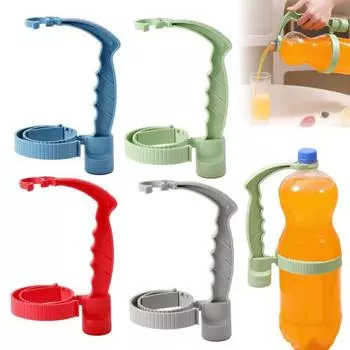 Ручка для напитков с открывалкой для бутылок, регулируемая ручка для переноски бутилированных напитков, ручка для наливания зелёный