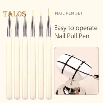 Ручка для ногтей, нескользящая кисть для дизайна ногтей, легкая универсальная кисть для рисования ногтей, кисть для подводки для домашнего использования 5 mm