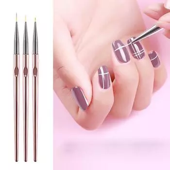 Ручка для ногтей Окрашенный крючок и кисть для вытягивания линии Лазерный нескользящий держатель ручки