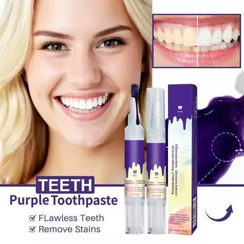 Ручка для отбеливания зубов обладает отбеливающим эффектом, эффективна при глубоких пятнах и быстро очищает зубы 4 мл One Size фиолетовый
