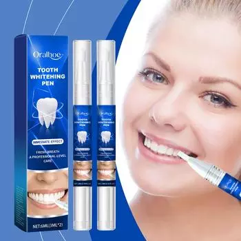 Ручка для отбеливания зубов удаляет пятна и очищает зубы для ухода за полостью рта и ухода за зубами, чтобы осветлить и освежить дыхание 6 мл 3 мл * 2 One Size
